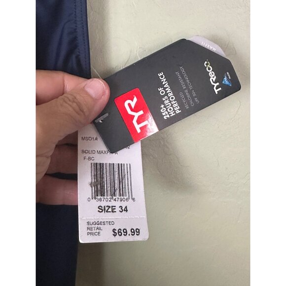 TYR womens Swimsuit Tyreco Maxfit, Navy, 34 US - Picture 4 of 4